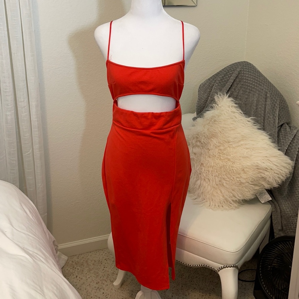 Orange Super Down Dress